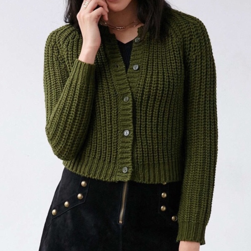 UNIF x Urban Outfitters Green Chunky Sweater